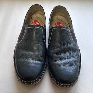 Fluchos Men's Size EU42 (approx US 8-8.5) Blue Leather Slip on Loafers Preppy